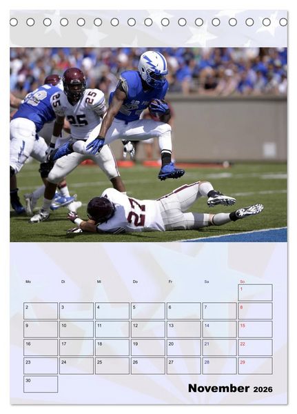Produktbild: American Football - Kickoff (Tischkalender 2026 DIN A5 hoch), CALVENDO Monatskalender