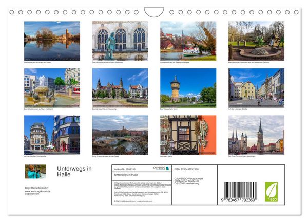 Produktbild: Unterwegs in Halle (Wandkalender 2026 DIN A4 quer), CALVENDO Monatskalender