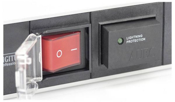 Produktbild: Digitus DN-95407 19 Zoll Netzwerkschrank-Steckdosenleiste 1 HE Schutzkontaktsteckdose Schwarz