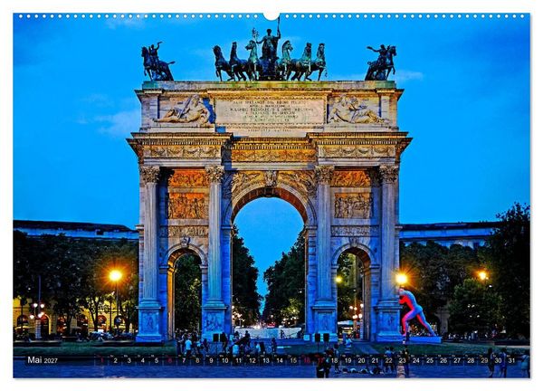 Produktbild: One Day Mailand (hochwertiger Premium Wandkalender 2027 DIN A2 quer), Kunstdruck in Hochglanz