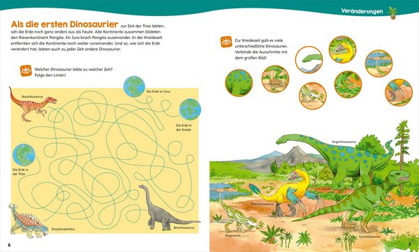 Produktbild: WAS IST WAS Junior Mitmach-Heft Dinosaurier