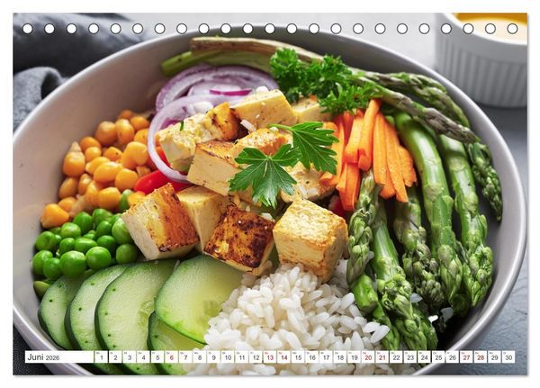 Produktbild: Vegane Bowls - Eine Sch&uuml;ssel voller Geschmack (Tischkalender 2026 DIN A5 quer), CALVENDO Monatskalender