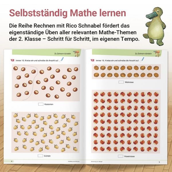 Produktbild: Rechnen mit Rico Schnabel Klasse 2, Heft 1 &ndash; Selbstst&auml;ndig das Addieren und Subtrahieren bis 100 trainieren