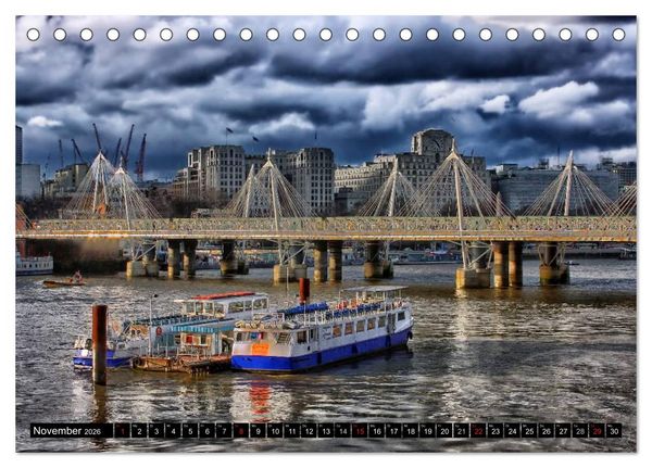 Produktbild: London &bull; Impressionen (Tischkalender 2026 DIN A5 quer), CALVENDO Monatskalender