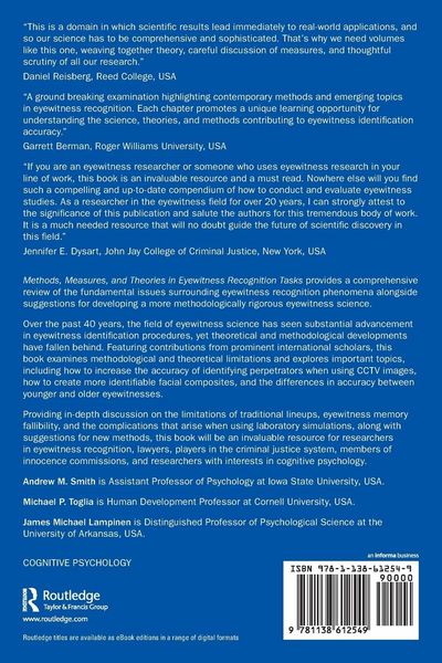 Produktbild: Methods, Measures, and Theories in Eyewitness Identification Tasks