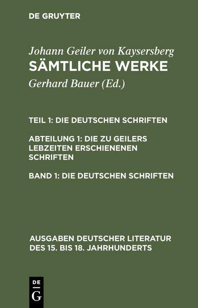 Produktbild: Die deutschen Schriften