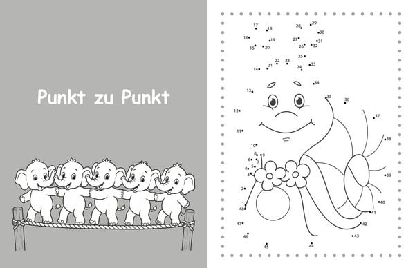 Produktbild: Punkt f&uuml;r Punkt ins Abenteuer - Verbinde die Punkte, entdecke die Bilder, male sie bunt aus