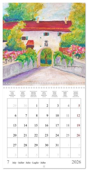 Produktbild: Upper Bavaria Art - Painted pictures from the south of Germany (Wall Calendar 2026 12 &times; 12 Inch) CALVENDO 12 Month Wall Calendar