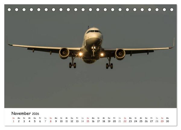 Produktbild: Airliners in Frankfurt (Tischkalender 2026 DIN A5 quer), CALVENDO Monatskalender