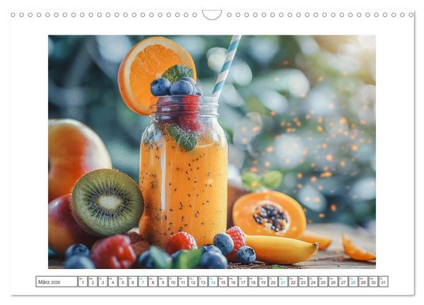 Produktbild: Leckere Smoothies (Wandkalender 2026 DIN A3 quer), CALVENDO Monatskalender