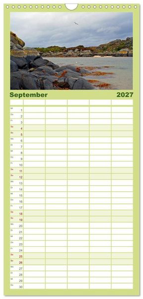 Produktbild: Familienplaner 2027 - Western Highlands - Schottland mit 5 Spalten (Wandkalender, 21 x 45 cm) CALVENDO