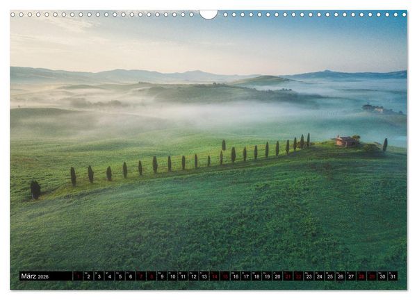 Produktbild: DIE TOSKANA IM FR&Uuml;HLING (Wandkalender 2026 DIN A3 quer), CALVENDO Monatskalender