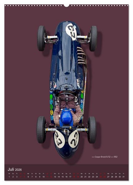 Produktbild: Legenden des Rennsports, Historic Grand Prix Cars 1925-1960 (hochwertiger Premium Wandkalender 2026 DIN A2 hoch), Kunstdruck in Hochglanz