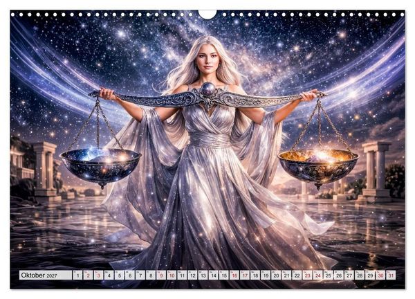 Produktbild: Sternzeichen - Die M&auml;chte des Tierkreises (Wandkalender 2027 DIN A3 quer), CALVENDO Monatskalender