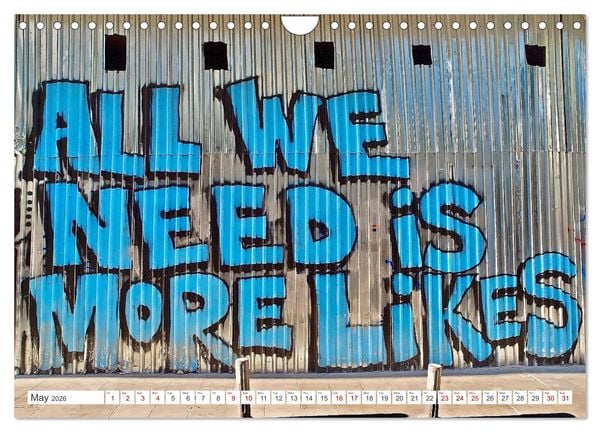 Produktbild: Graffiti art all over the world (Wall Calendar 2026 DIN A4 landscape), CALVENDO 12 Month Wall Calendar