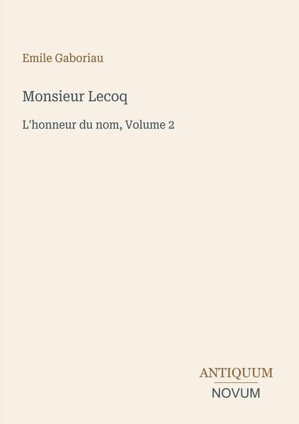 Produktbild: Monsieur Lecoq