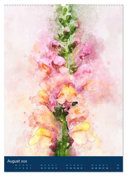 Produktbild: Wilde Blumen - Illustrierter Bl&uuml;tenzauber der Pflanzenwelt (hochwertiger Premium Wandkalender 2026 DIN A2 hoch), Kunstdruck in Hochglanz