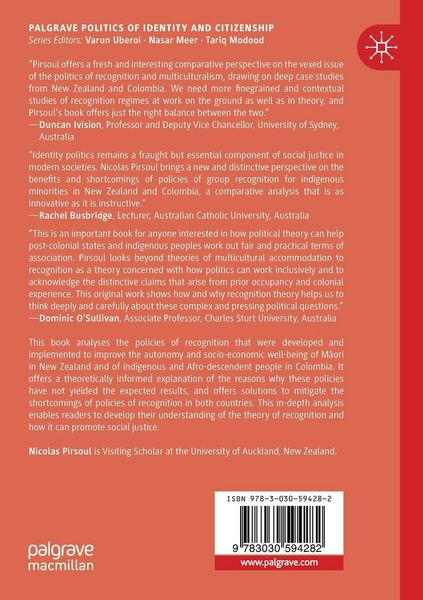 Produktbild: The Theory of Recognition and Multicultural Policies in Colombia and New Zealand