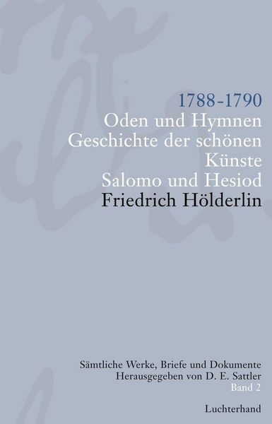 Produktbild: S&auml;mtliche Werke, Briefe und Dokumente. Band 2