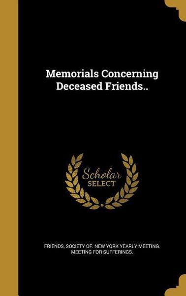 Produktbild: MEMORIALS CONCERNING DECEASED