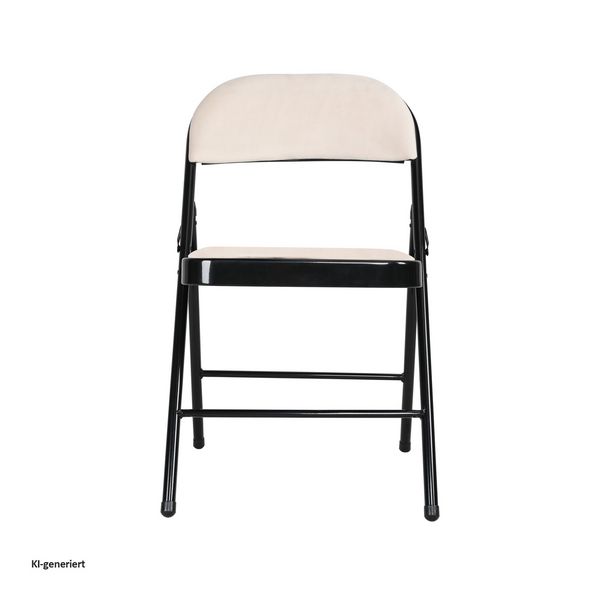Produktbild: HTI-Living Klappstuhl Wedigo Velvet Beige 4er-Set Klappstuhl Wedigo Velvet Beige 4er-Set
