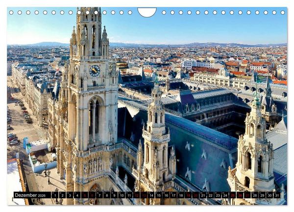 Produktbild: WIEN von oben (Wandkalender 2026 DIN A4 quer), CALVENDO Monatskalender