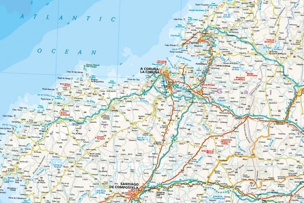Produktbild: Reise Know-How Landkarte Nordspanien mit Jakobsweg | Northern Spain and Way of St. James (1:350.000)