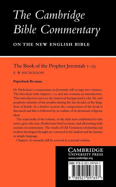 Produktbild: The Book of the Prophet Jeremiah Chapters 1-25