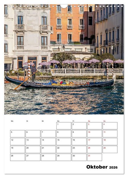 Produktbild: Venedig Kulisse der Serenissima - Terminplaner (Wandkalender 2026 DIN A3 hoch), CALVENDO Monatskalender