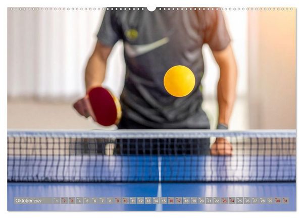 Produktbild: Tischtennis Dynamik (hochwertiger Premium Wandkalender 2027 DIN A2 quer), Kunstdruck in Hochglanz