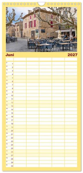 Produktbild: Familienplaner 2027 - Cevennen - Sch&ouml;ne alte Welt mit 5 Spalten (Wandkalender, 21 x 45 cm) CALVENDO