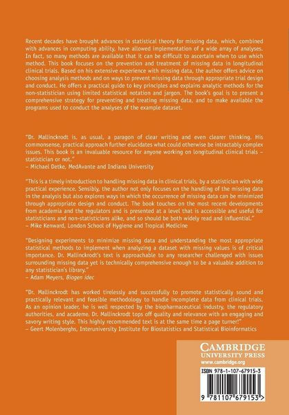 Produktbild: Preventing and Treating Missing Data in Longitudinal Clinical Trials