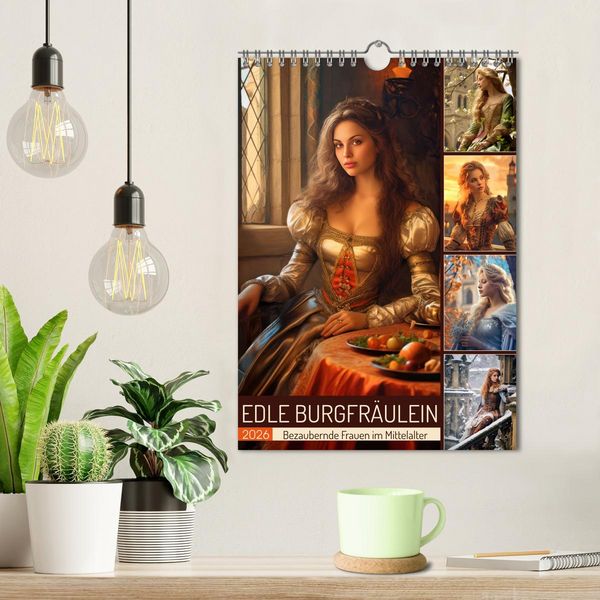 Produktbild: Edle Burgfr&auml;ulein (Wandkalender 2026 DIN A4 hoch), CALVENDO Monatskalender