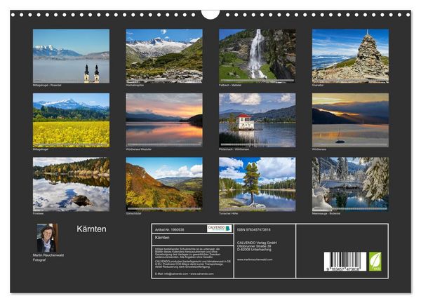 Produktbild: K&auml;rnten (Wandkalender 2026 DIN A3 quer), CALVENDO Monatskalender