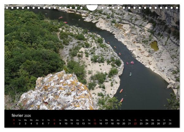 Produktbild: Ard&egrave;che - Randonn&eacute;e & Kayak (Calendrier mural 2026 DIN A4 vertical), CALVENDO calendrier mensuel