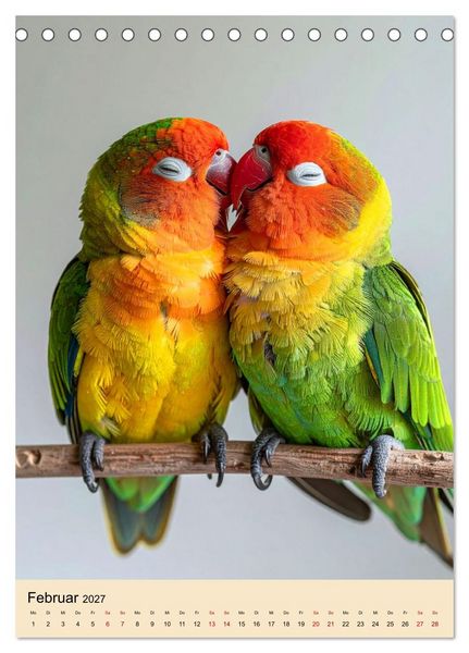 Produktbild: Lovebirds Harmonie (Tischkalender 2027 DIN A5 hoch), CALVENDO Monatskalender