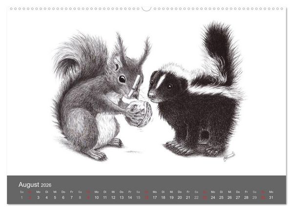 Produktbild: owls & friends 2026 (hochwertiger Premium Wandkalender 2026 DIN A2 quer), Kunstdruck in Hochglanz