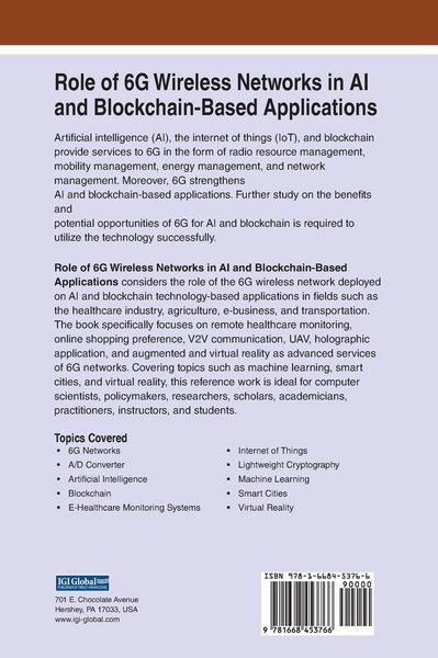 Produktbild: Role of 6G Wireless Networks in AI and Blockchain-Based Applications