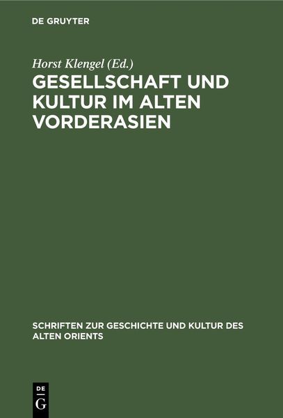 Produktbild: Gesellschaft und Kultur im alten Vorderasien