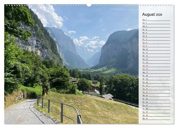 Produktbild: Alpenauszeit - Schweizer Bergsommermomente f&uuml;r die Seele (Wandkalender 2026 DIN A2 quer), CALVENDO Monatskalender