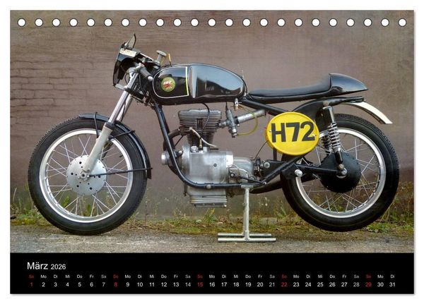 Produktbild: Motorrad Oldtimer (Tischkalender 2026 DIN A5 quer), CALVENDO Monatskalender