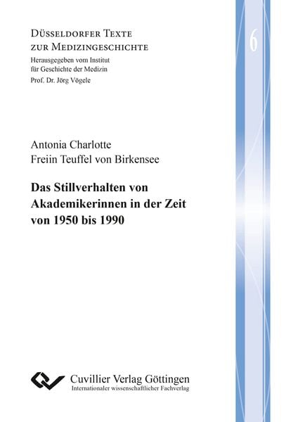 Produktbild: Das Stillverhalten von Akademikerinnen in der Zeit von 1950 bis 1990