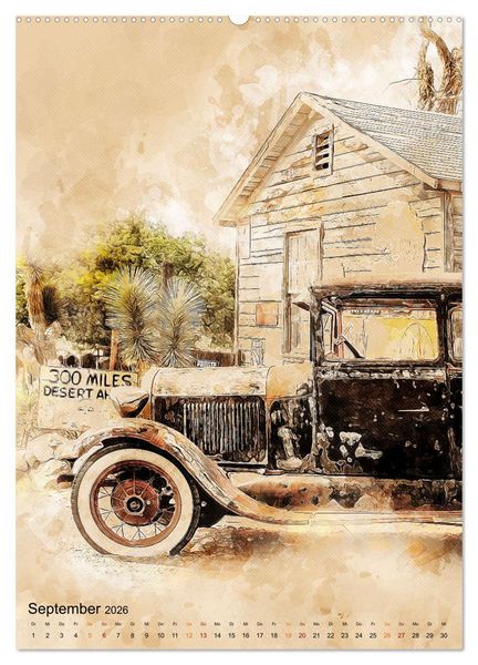 Produktbild: Route 66 - 2451 Meilen (hochwertiger Premium Wandkalender 2026 DIN A2 hoch), Kunstdruck in Hochglanz