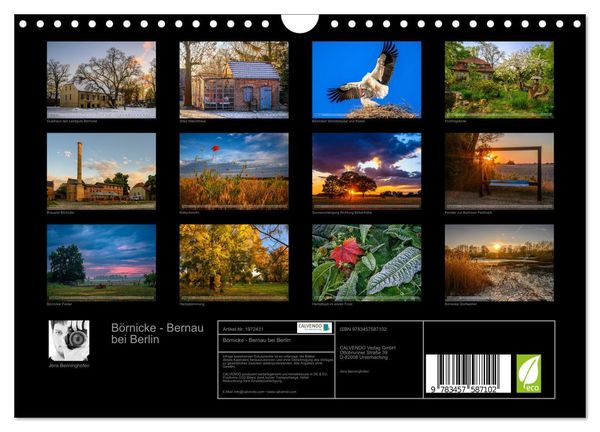 Produktbild: B&ouml;rnicke - Bernau bei Berlin (Wandkalender 2026 DIN A4 quer), CALVENDO Monatskalender