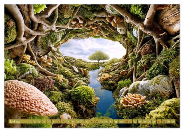 Produktbild: Fantastische Naturvisionen. Wo Gedanken zu Landschaften werden (Wandkalender 2026 DIN A4 quer), CALVENDO Monatskalender
