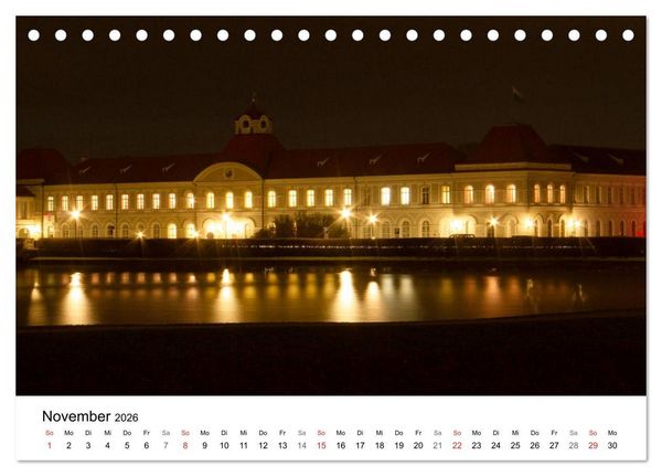 Produktbild: Nachts in M&uuml;nchen (Tischkalender 2026 DIN A5 quer), CALVENDO Monatskalender