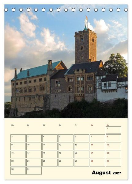 Produktbild: Die Wartburg - Weltkulturerbe in Th&uuml;ringen (Tischkalender 2027 DIN A5 hoch), CALVENDO Monatskalender