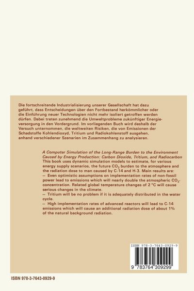 Produktbild: Computersimulation langfristiger Umweltbelastung durch Energieerzeugung