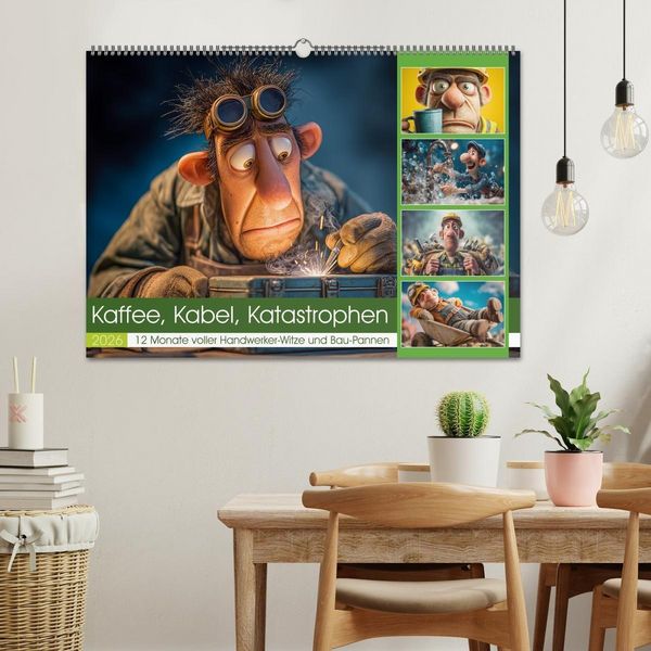 Produktbild: Kaffee, Kabel, Katastrophen (Wandkalender 2026 DIN A2 quer), CALVENDO Monatskalender