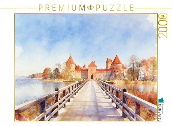 CALVENDO Puzzle Wasserburg Trakai | 2000 Teile Lege-Größe 90 × 67 cm Foto-Puzzle für glückliche Stunden